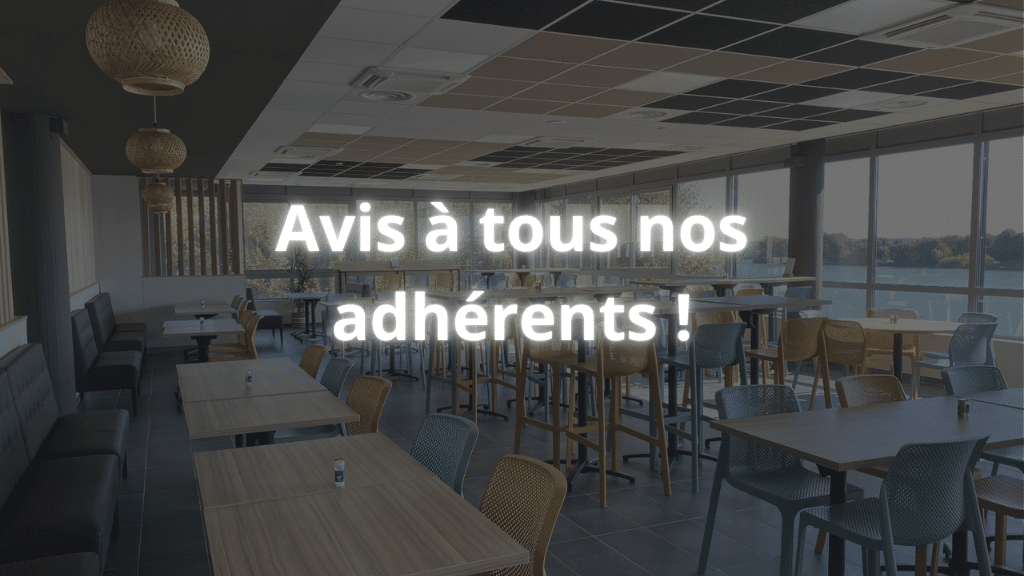 Avis à tous nos adhérents !